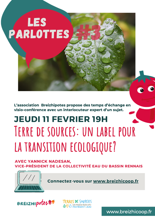 Jeudi 11 février à 19h – Les Parlottes #3 : Terre de Sources : un label pour la transition écologique ?