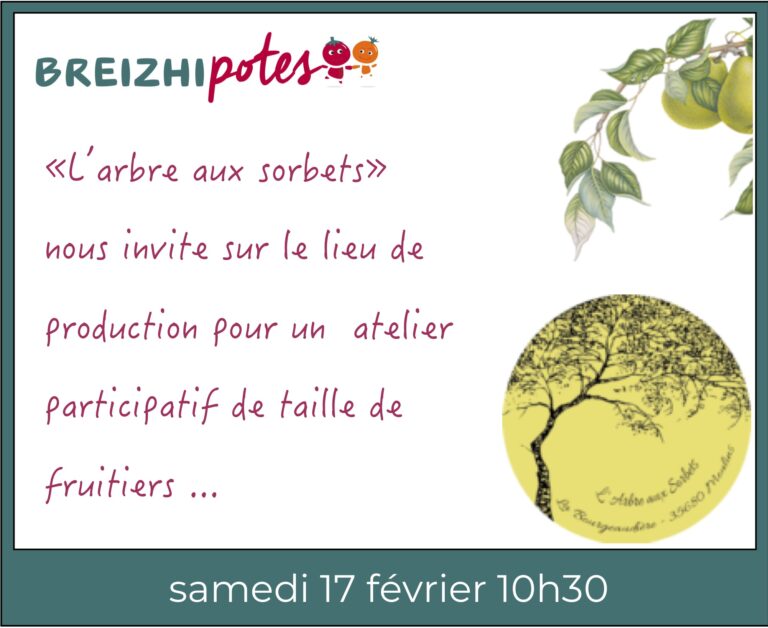 Samedi 17 février : Initiation à la taille de fruitier avec notre producteur l’Arbre aux sorbets