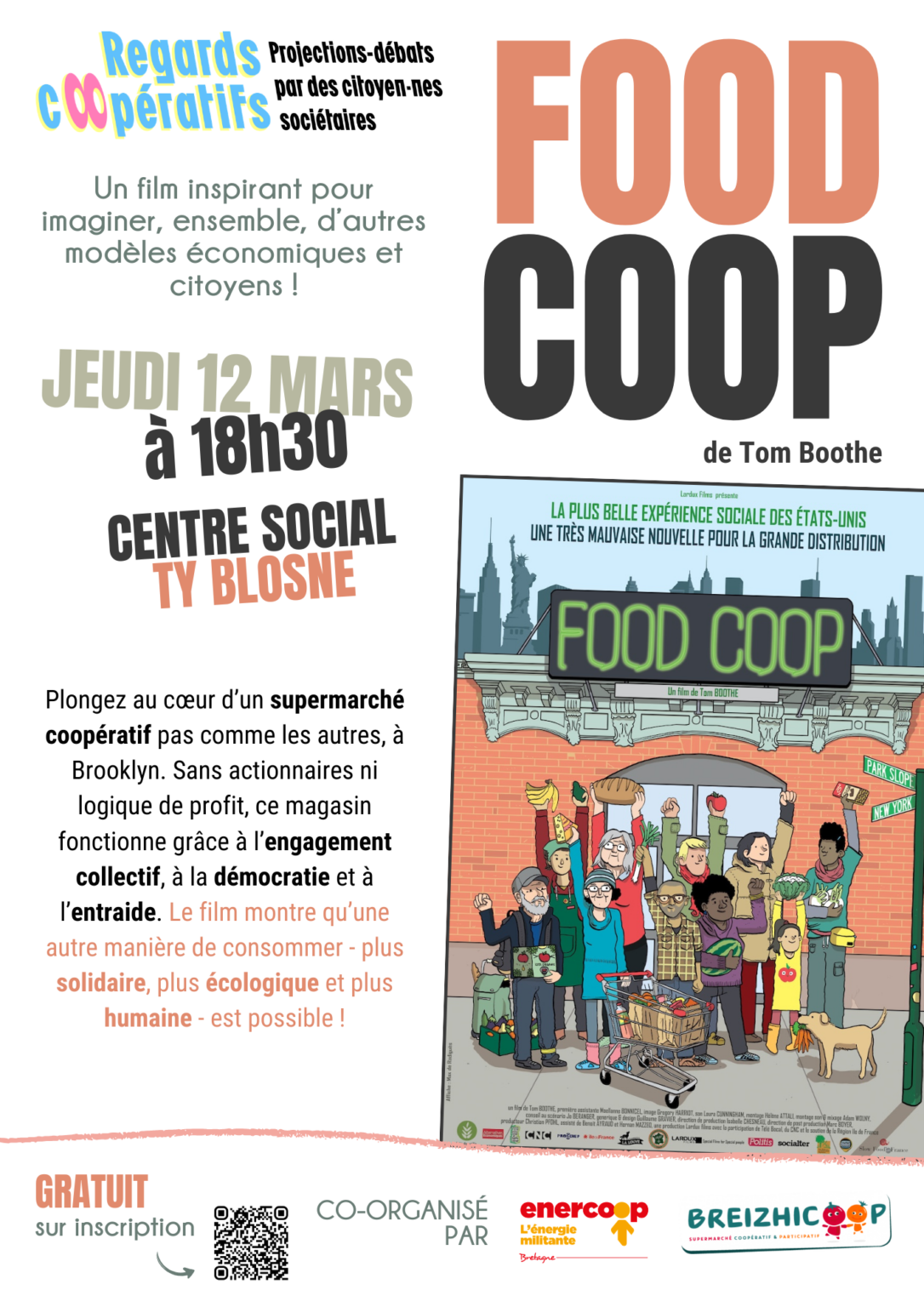 Projection du film FOOD COOP le 12 Mars