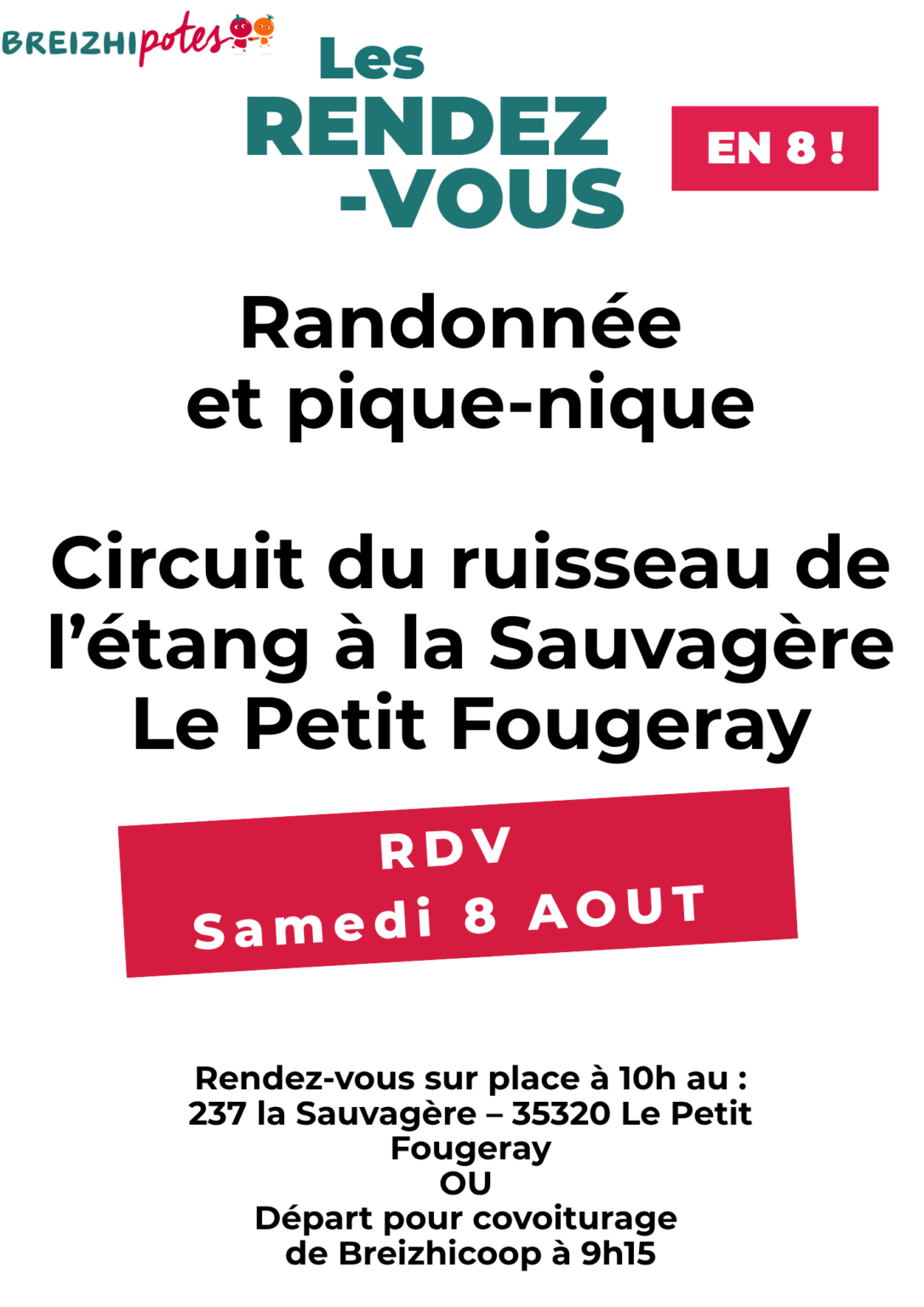 RDV en 8 – PIQUE NIQUE et RANDONNEE